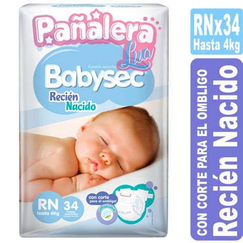 Babysec Recién Nacido x 34 Pañalera Lua