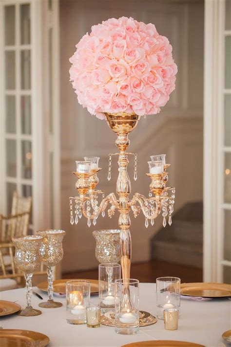 Rose Gold Centerpiece Ideas Quinceanera Centerpieces Rose Gold