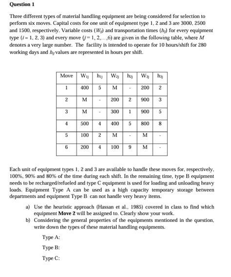 [solved] Question 1 Three Different Types Of Material Hand