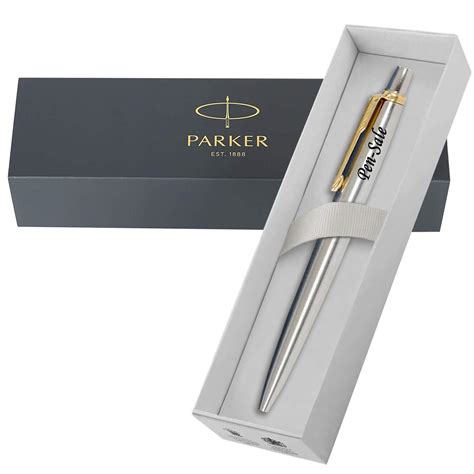 Buy Personalised Engraved Parker Jotter Ballpoint Pen Gold Trim Free