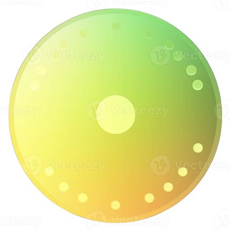 Green And Yellow Button Isolated On White Background Vector