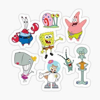 Lindos Imprimibles Gratis De Bob Esponja Para Fiestas Pegatinas