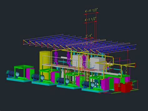 Sala De Compresores 3d En DWG 3 40 MB Librería CAD