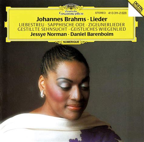 Johannes Brahms Lieder Jessye Norman Daniel Barenboim Keowell Covers