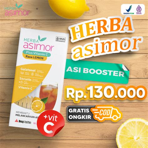 Jual Herba Asimor Drink Minuman Asi Booster Pelancar Asi Rasa Lemon