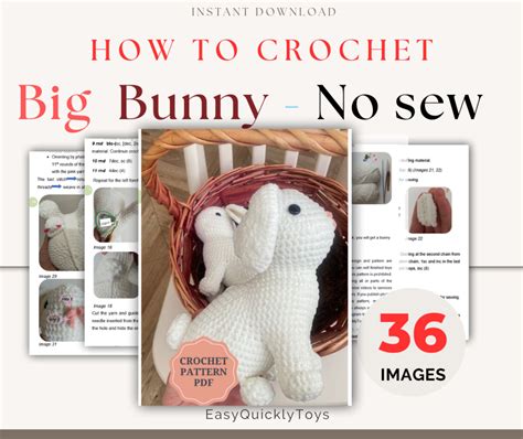 Big And Small Bunny Crochet Pattern Easter Décor Crochet Pdf Etsy