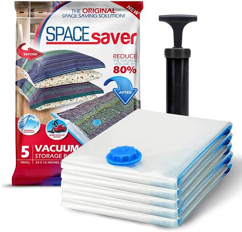 Spacesaver Premium Small Vacuum Storage Bags 80 More Storage Hand