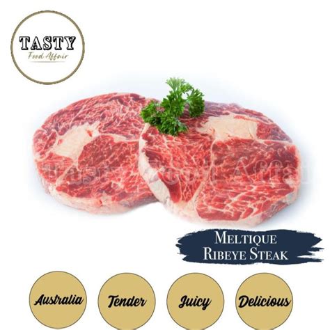 Tasty Food Affair Marbled Meltique Beef Ribeye Steak 250g Lazada Singapore