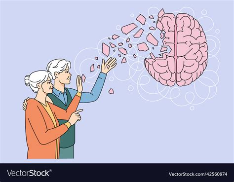 Elderly People Suffer From Memory Loss Royalty Free Vector