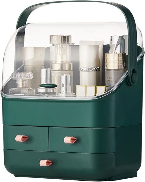 Amazon Sunficon Green Makeup Organizer Holder Cosmetic Storage Box