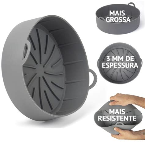 Forma De Silicone Airfryer Flex Vel P Fritadeira Lav Vel Antiaderente