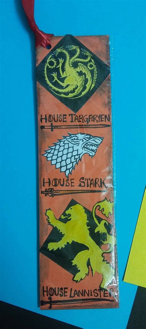 Game Of Thrones Themed Bookmarks Etsy