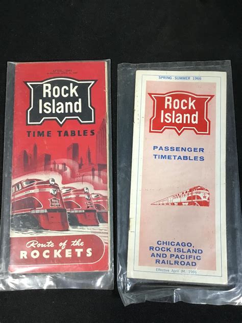 Lot 51 Vintage Rock Island Railroad Timetables The Lodge Auction