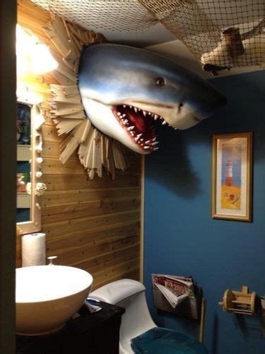 Make A Splash With This Bathroom Decor Shark Bathroom Decor Shark