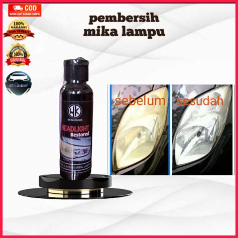 Pembersih Mika Lampu Mobil Depan Kusam Kuning Buram Headlamp Headlight