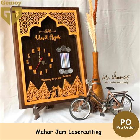 Jual Mahar Laser Cutting Mahar Laser Mahar Jam Plywood Akrilik Shopee