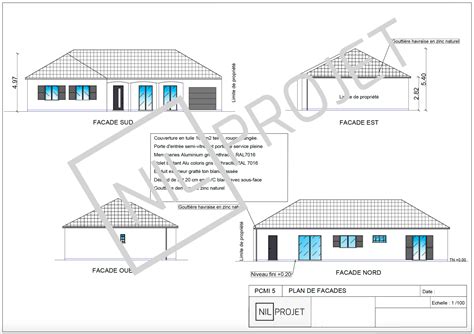 Pcmi Ou Dp Plan Des Facades Nil Projet