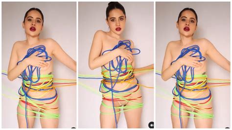 Uorfi Javed All Nude Video Urfi Javed Trapped In Ropes In Nude Shade Underwears Netizens Shock