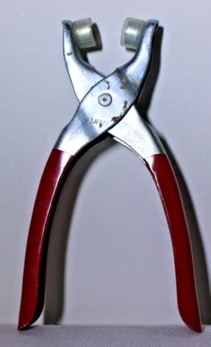 Vintage Snap Plier Made In Japan Metal Red And Sliver Ebay