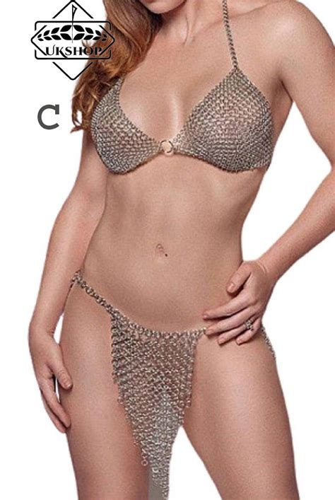 Aluminium Sexy Chainmail Bikini Gift For Sexy Girl Friend Etsy Australia