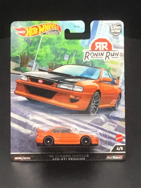 Hot Wheels Premium 98 Subaru Impreza 22B STi Version Orange Car