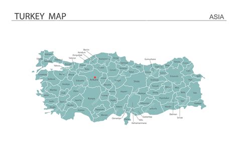 Grafika Wektorowa Mapa Turcji, Mapa Turcji Obrazy Wektorowe, 52% OFF