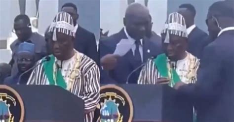 Newly elected Liberian President,79, falls sick during speech, whisked ...