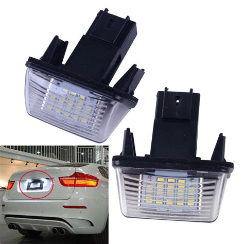 DWCX 1 Pair 2Pcs White 18LED Car Number License Plate Light Lamp Fit