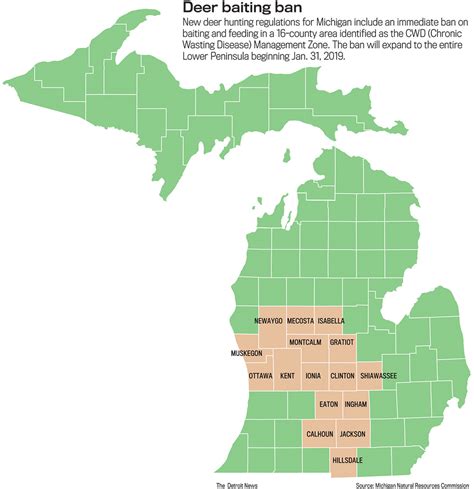 Chronic Wasting Disease Michigan Map | map of interstate