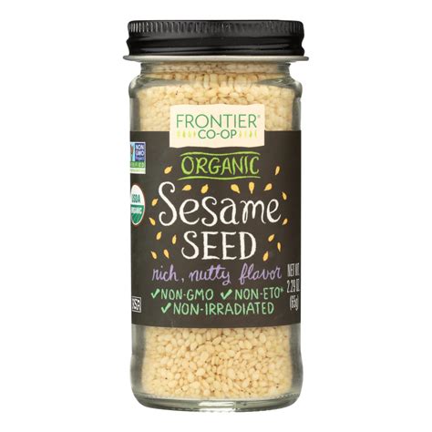 Frontier Herb Sesame Seeds Organic Whole Hulled 2 32 Oz