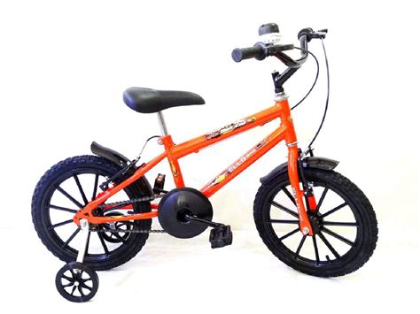 Bicicleta Infantil Aro Hot Car Laranja Ello Bike Bicicleta