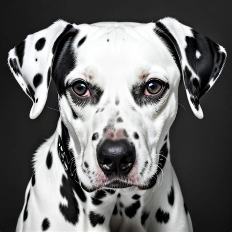 Um Cachorro Preto E Branco Coleira Preta E Uma Mancha Vermelha No