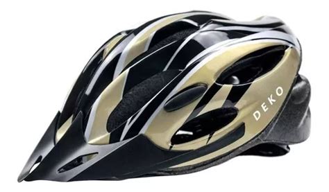 Capacete Sinalizador Led Ciclismo Bike Verde Gts Cor Dourado Perto