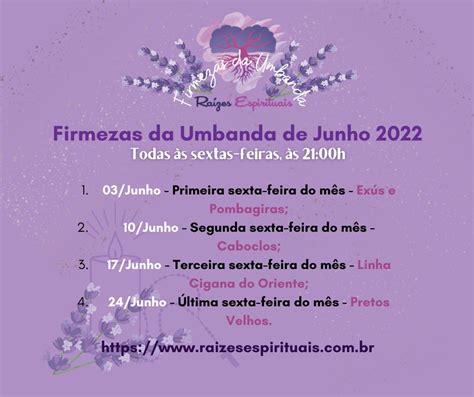 Firmezas da Umbanda em junho de 2022 no site Raízes Espirituais