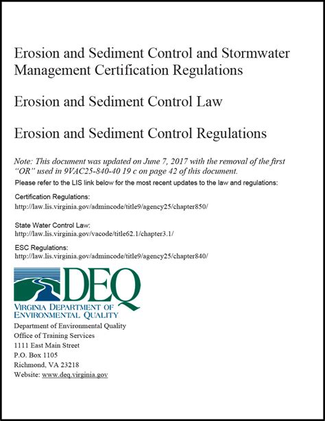 Virginia Erosion And Sediment Control Law Regulations BambooInk