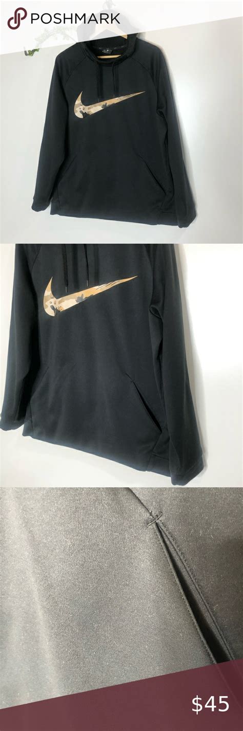 Nike Black Camo Swoop Hoodie Sweatshirt | Black nikes, Sweatshirts ...