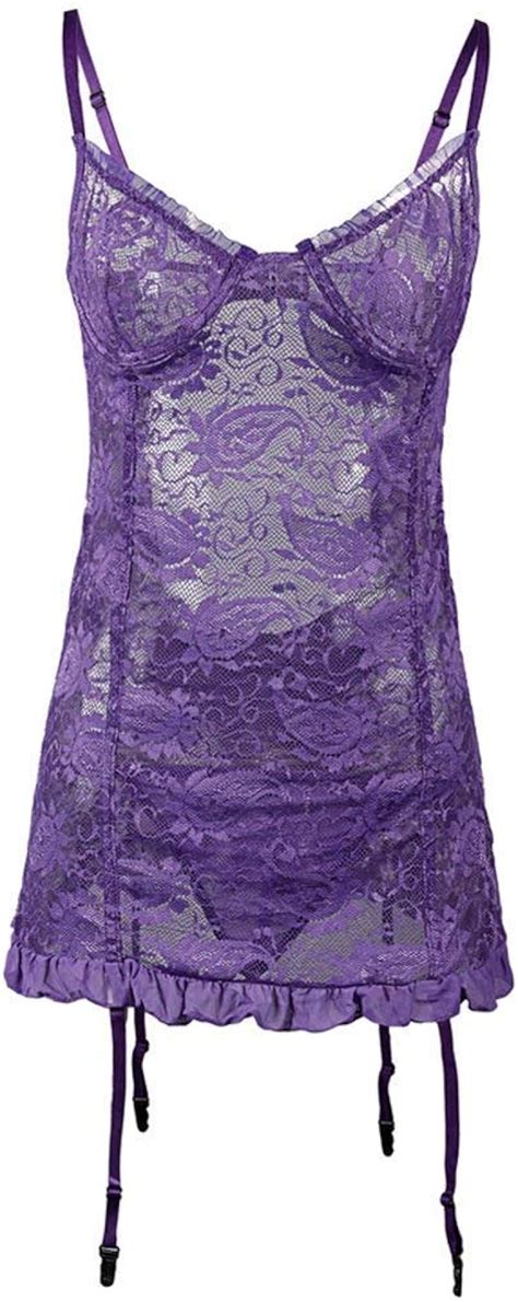 BOLAWOO Damen Lingerie Reiz Elastische Spitzen Teddy BH Unterwäsche Mit Dessous Ärmellos V