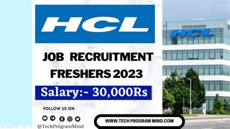 Hcl Tech Hiring 2023 Hcl Recruitment For Freshers Hcl Technologies Tech Program Mind