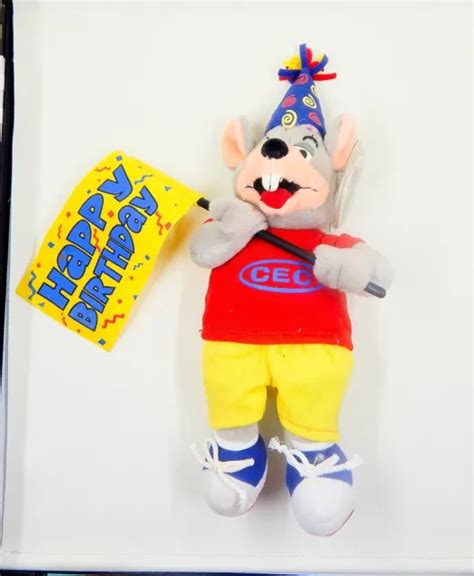 Chuck E Cheese Limited Edition “happy Birthday” Plush Stuffed Toy 2004