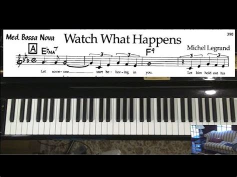 Watch What Happens Latin Piano Jazz Tutorial Michel Legrand Youtube