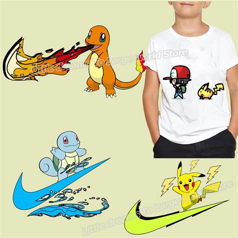 Dibujos Animados Pokemon Ropa Parches Térmicos Pikachu Charizard Transferencia De Calor