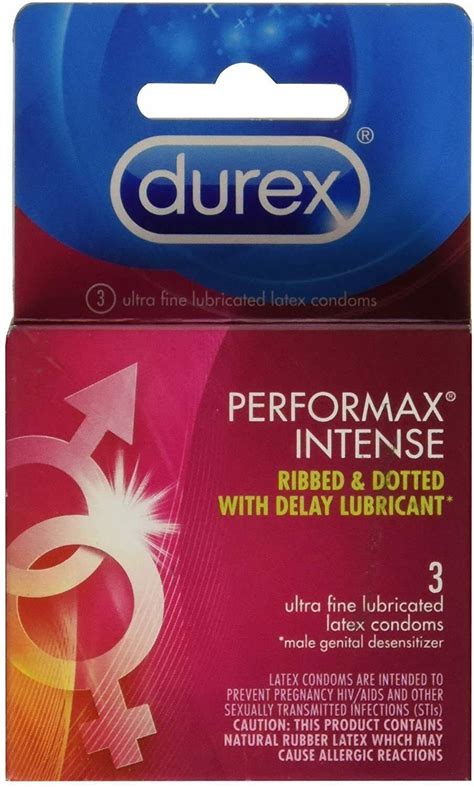 Durex Performax Intense Ribbed And Dotted Lubricated Latex Condoms 3