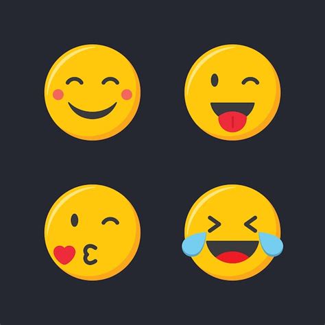 Premium Vector Emoji Icons Set Emoticons Collection Vector Illustration