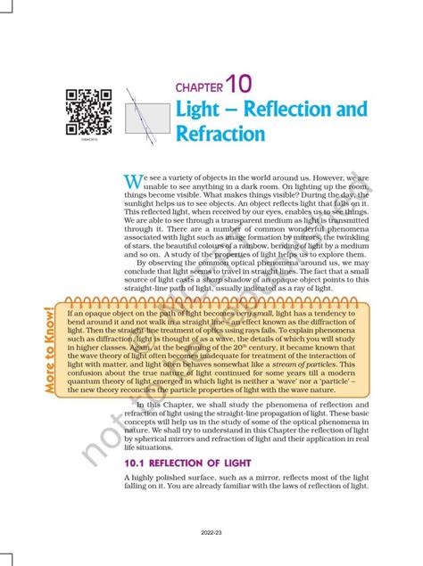 Ncert Book For Class 10 Science Chapter 10 Light Reflection