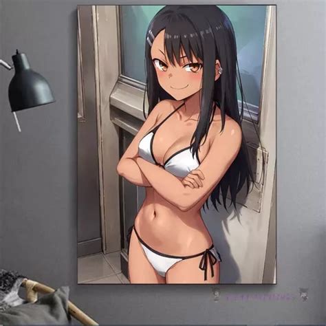 Cuadro Decorativo Anime Nagatoro Sexy Bikini Arte 28x41cm Meses Sin Interés