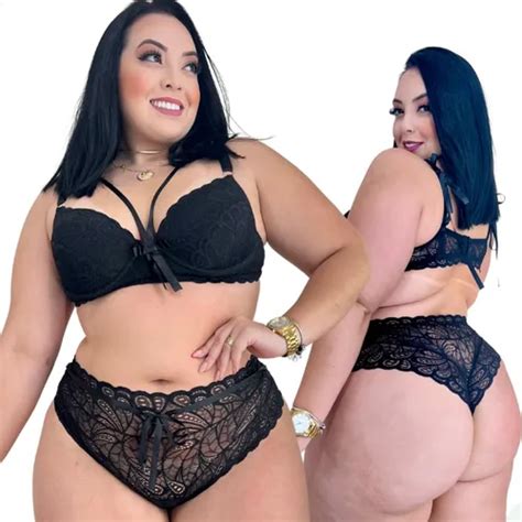 Lingerie Sensual Plus Size Rendada Luxo Sexy Frete Gr Tis Parcelamento Sem Juros
