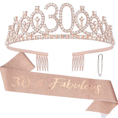 Buy Cavetee Rose Gold Fabulous Birthday Sash And Crown Th