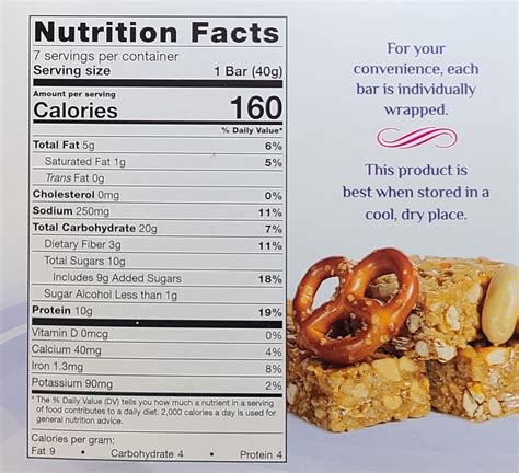 Peanut Butter Pretzel 10g Protein Snack Bars Bariatric Food Source