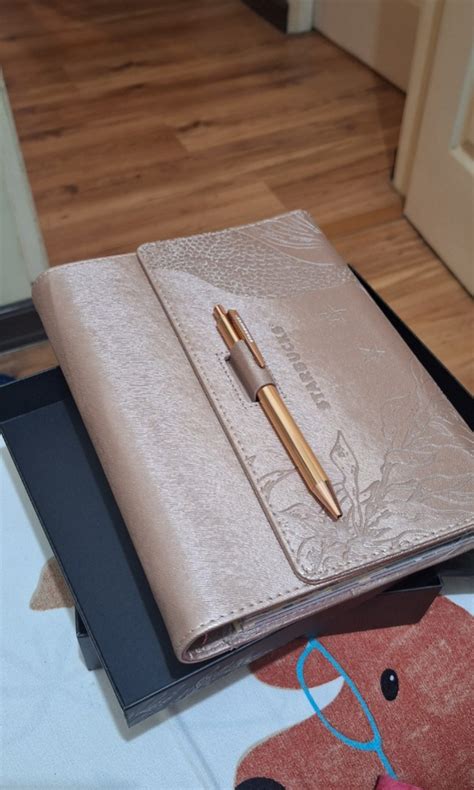 ALL Rose Gold Starbucks Planner 2024 Planner Cover Pen Leather