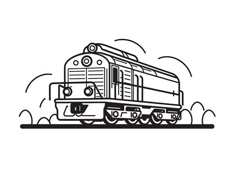 Enjoy Coloring This Amazing Freight Train - Coloring Page